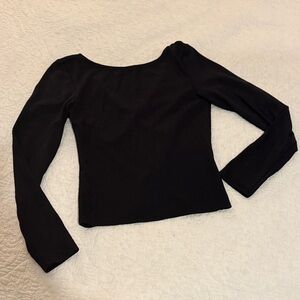 H&M Black Long Sleeve Blouse